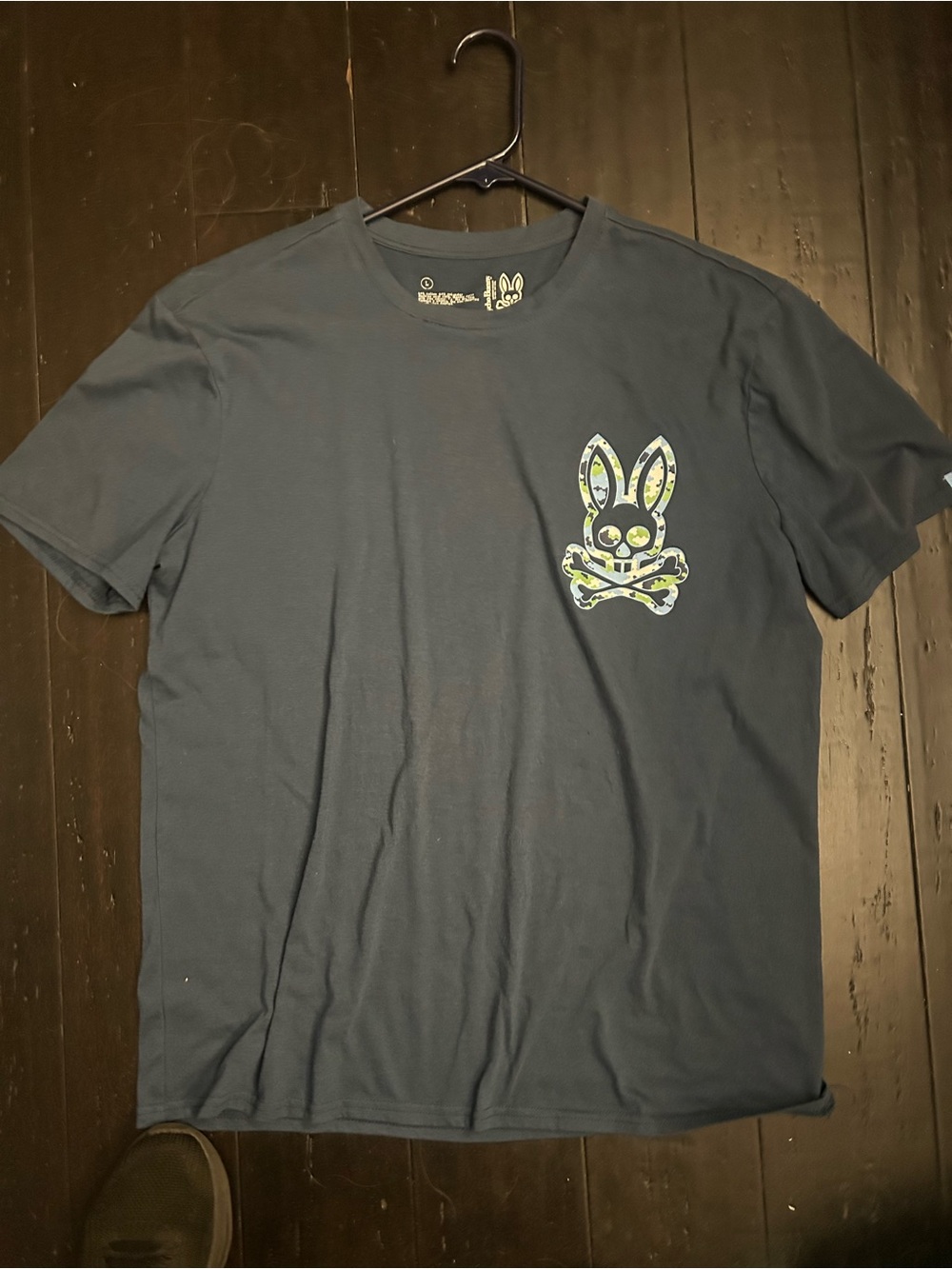 Psycho Bunny Navy Short Sleeve Tee with Camo Bunny Logo